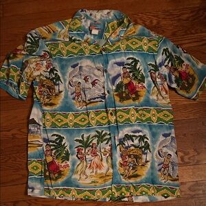 Vibrant Island Print Men's Shirt